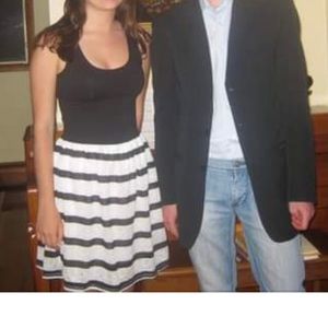 Black and white work/formal dress